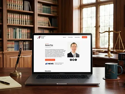 Lawyer Landing Page attorney landing page branding clean ui click through design dribbble shot landing page design lawfirm landing page lawyer lead generation profile page ui ux