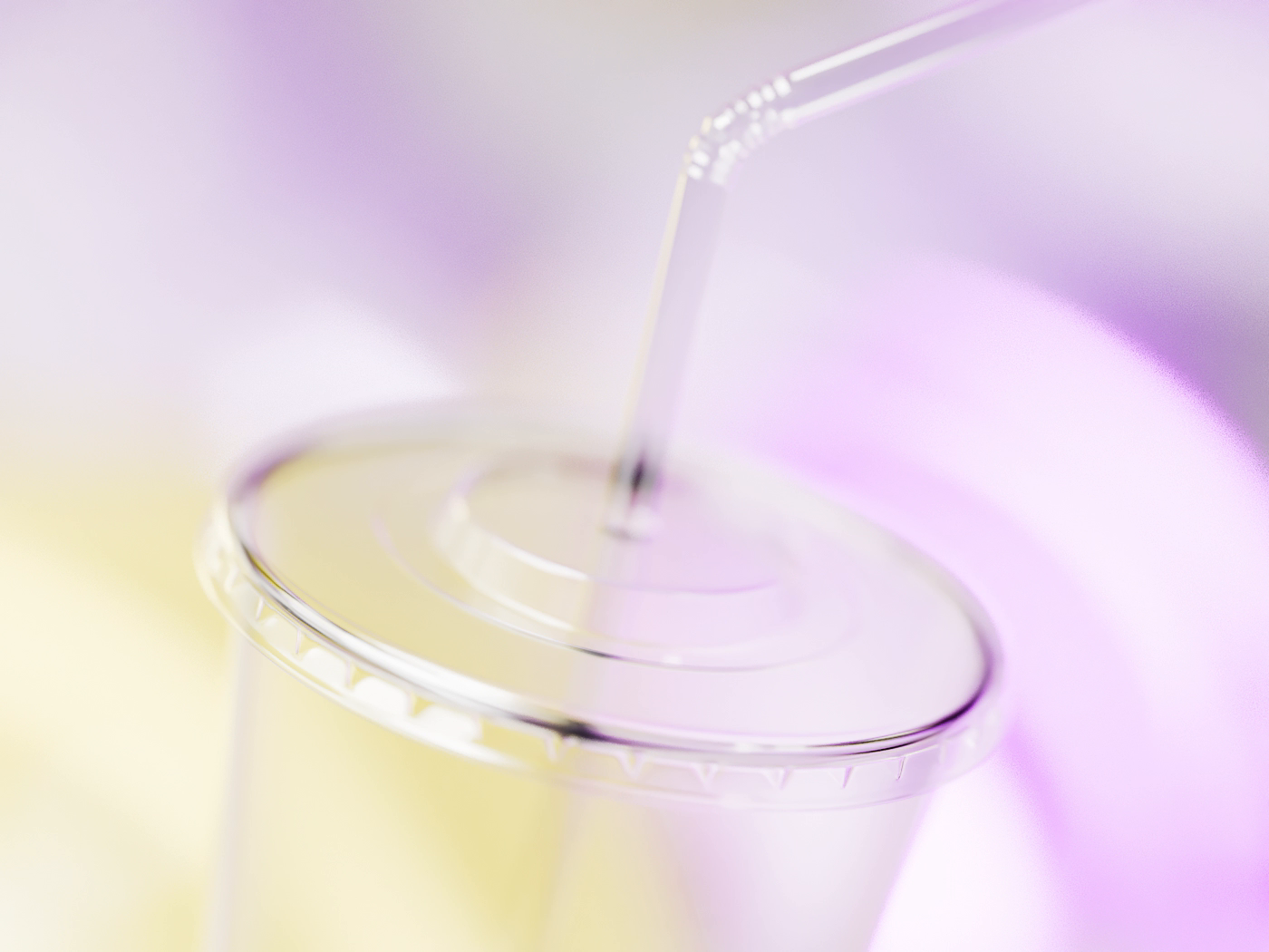 Example of Cup & Straw - 3D animation
