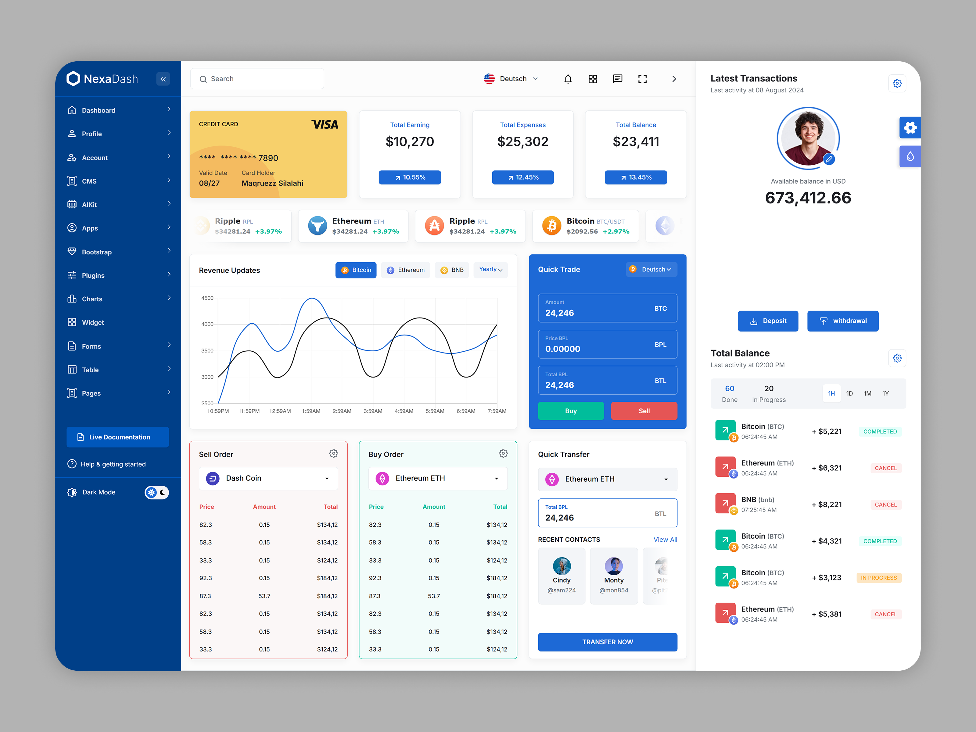 NexaDash - Multipurpose Admin Dashboard Template admin branding dashboard graphic design template ui uiux