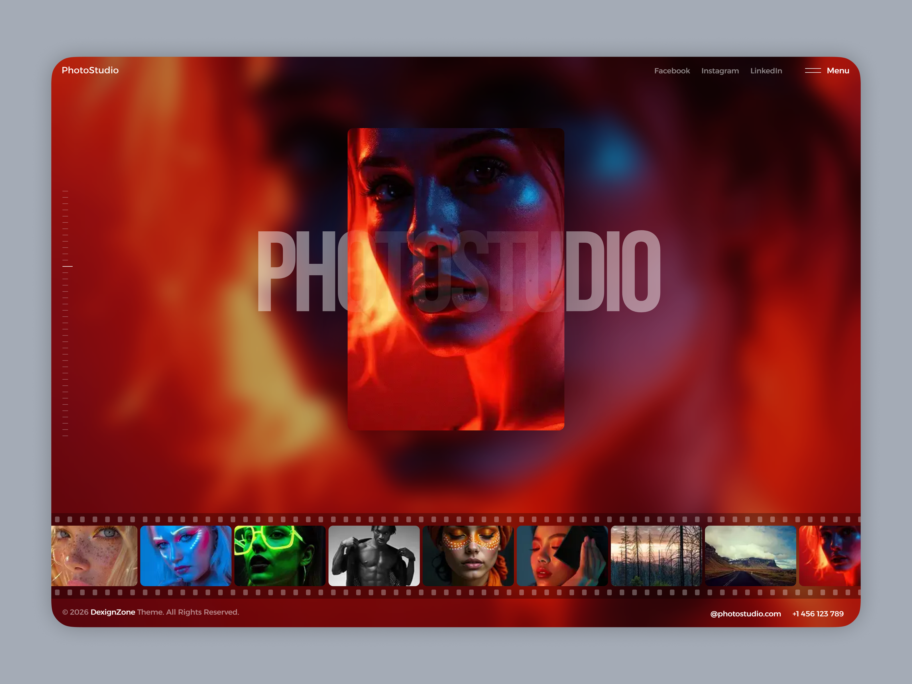 PhotoStudio - Photography Portfolio Template 3d animation branding creative design graphic design illustration logo motion graphics product design template ui uiux website