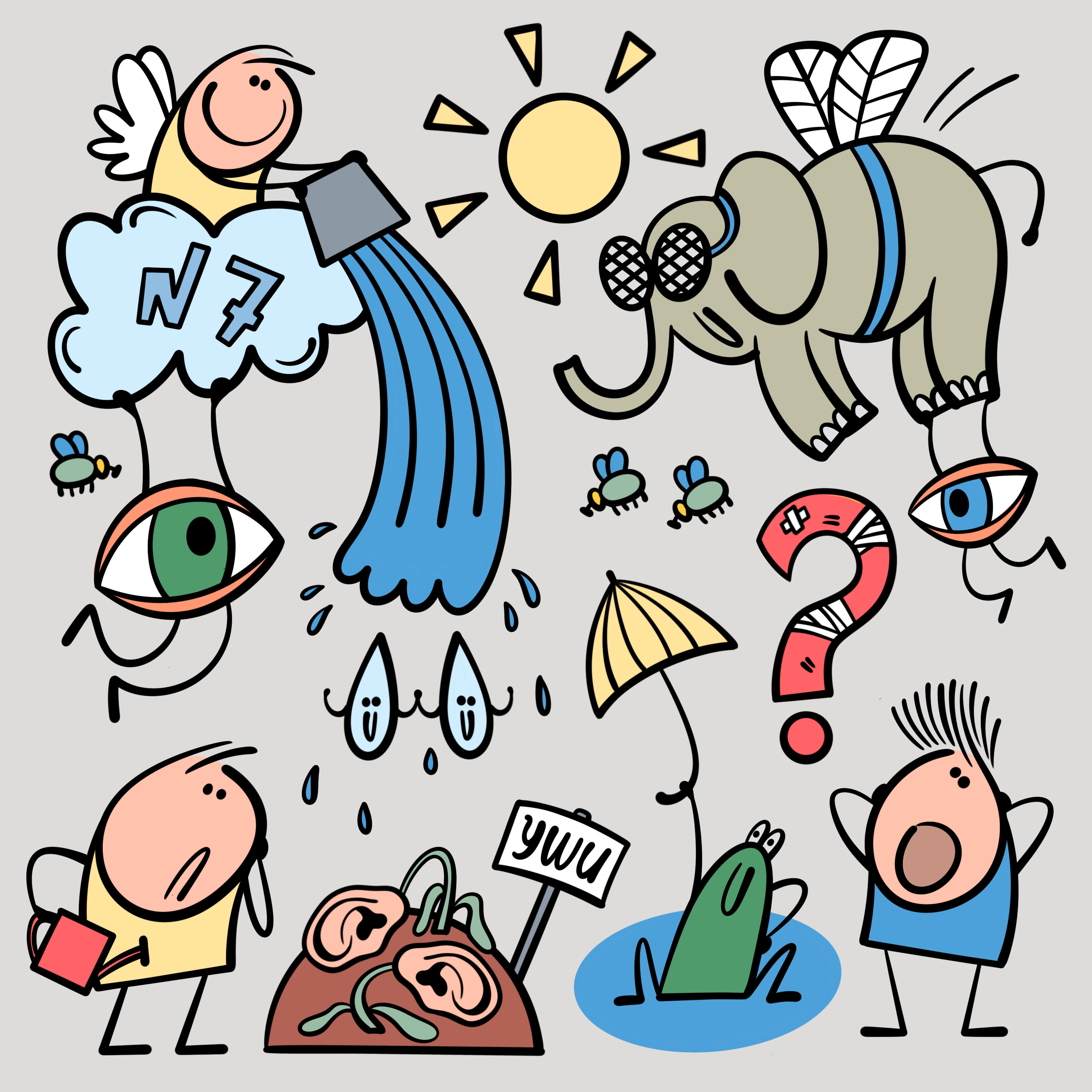 "Figuratively speaking - phraseological units" angels animals artartist book cover book illustration cartoon child children comics design character doodle people eka panova eyes fantastic funny monsters kid russian language