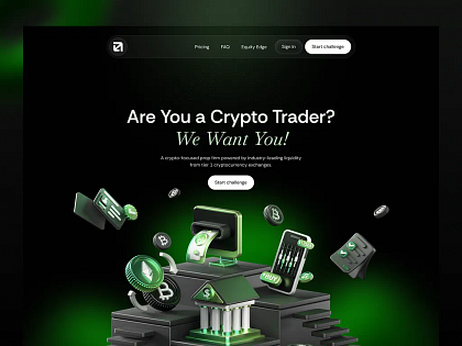 Crypto Prop Firm Landing Page