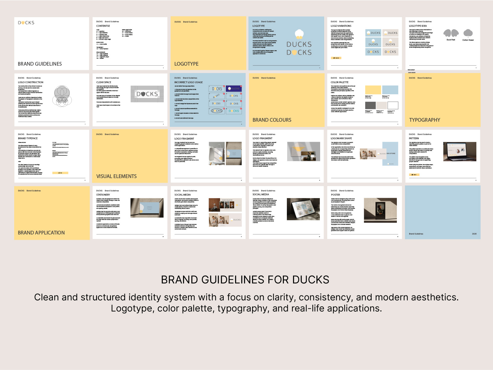 Brand Identity for a Children’s Brand Ducks