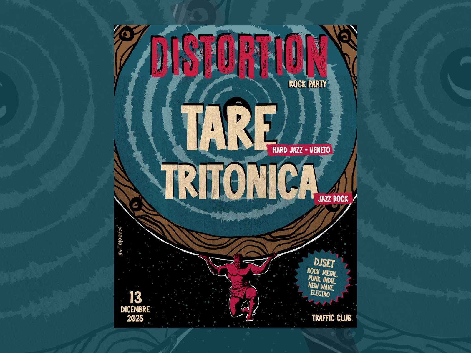 Flyer design for Distorsion — Live Music & DJ Night