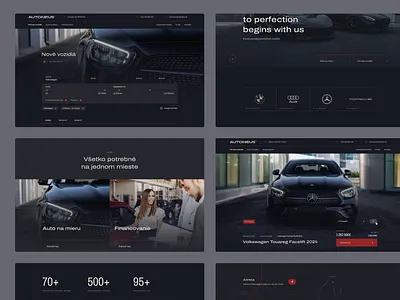 Web design - Autoneus clean dark ui dealer header landing page luxury luxury cars marketplace mercedes porshe ui webdesign