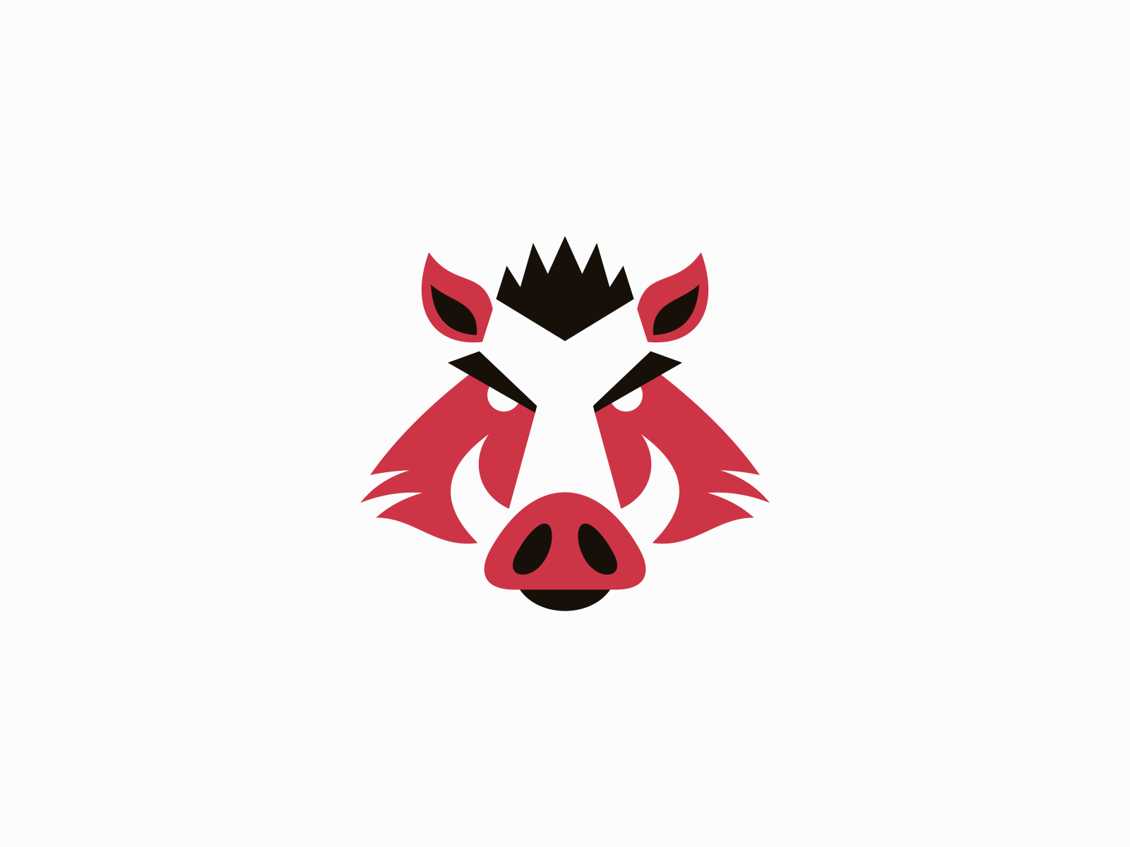 Geometric Boar Head Logo