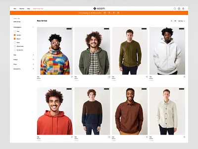 E-commerce Filter - New Arrival interface product service startup ui ux web