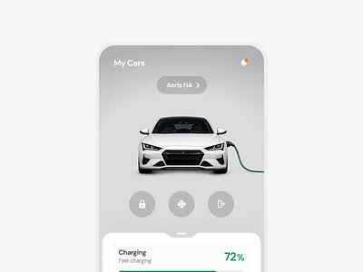Smart EV Control App — Clean Automotive UX app ux automotive app car app charging interface clean design dashboard design electric vehicle ev app excited agency fintech style ui futuristic ui iot app minimal ui mobile app design mobility app product design saas design smart car ui design ux design