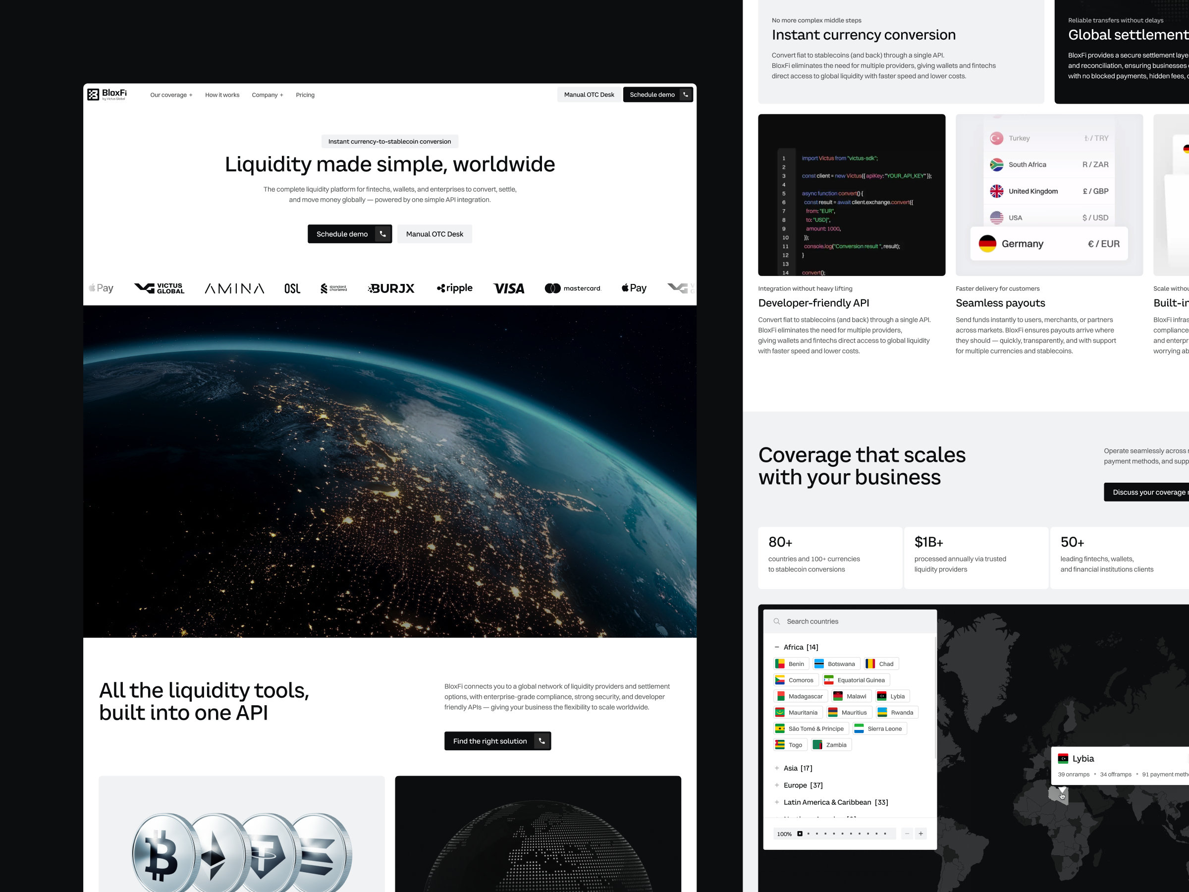 BloxFi – Website Redesign for Fintech Crypto Company