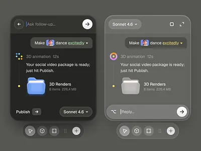 Native macOS AI Chat App Concept clean glass macos ui design