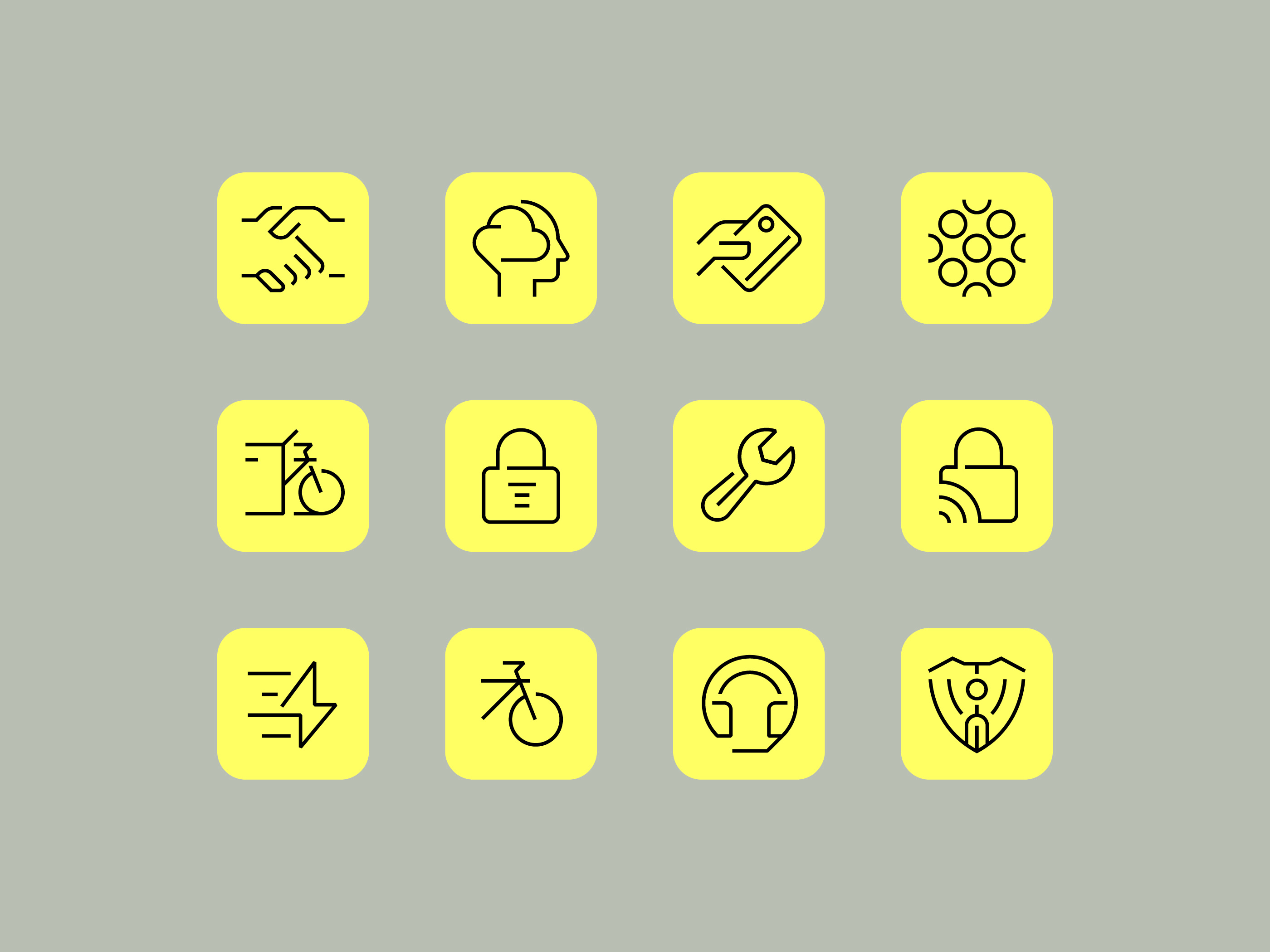 VanMoof Iconography | Icons bike icon branding icons business icons commerce icon icon icon designer icon system iconography icons line icons lock icon monoline monoline icons payment icon picto pictogram simple icons startup icons tech icons vector icons