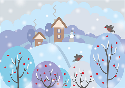 Зима design illustration зима