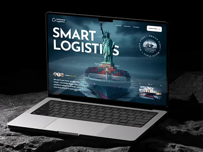 Modern Logistics Landing Page Design 3d modelling business website cargo shipping corporate website freight service hero section landing page design logistics website modern website product design saas design shipping website supply chain transport website ui design ux design web design