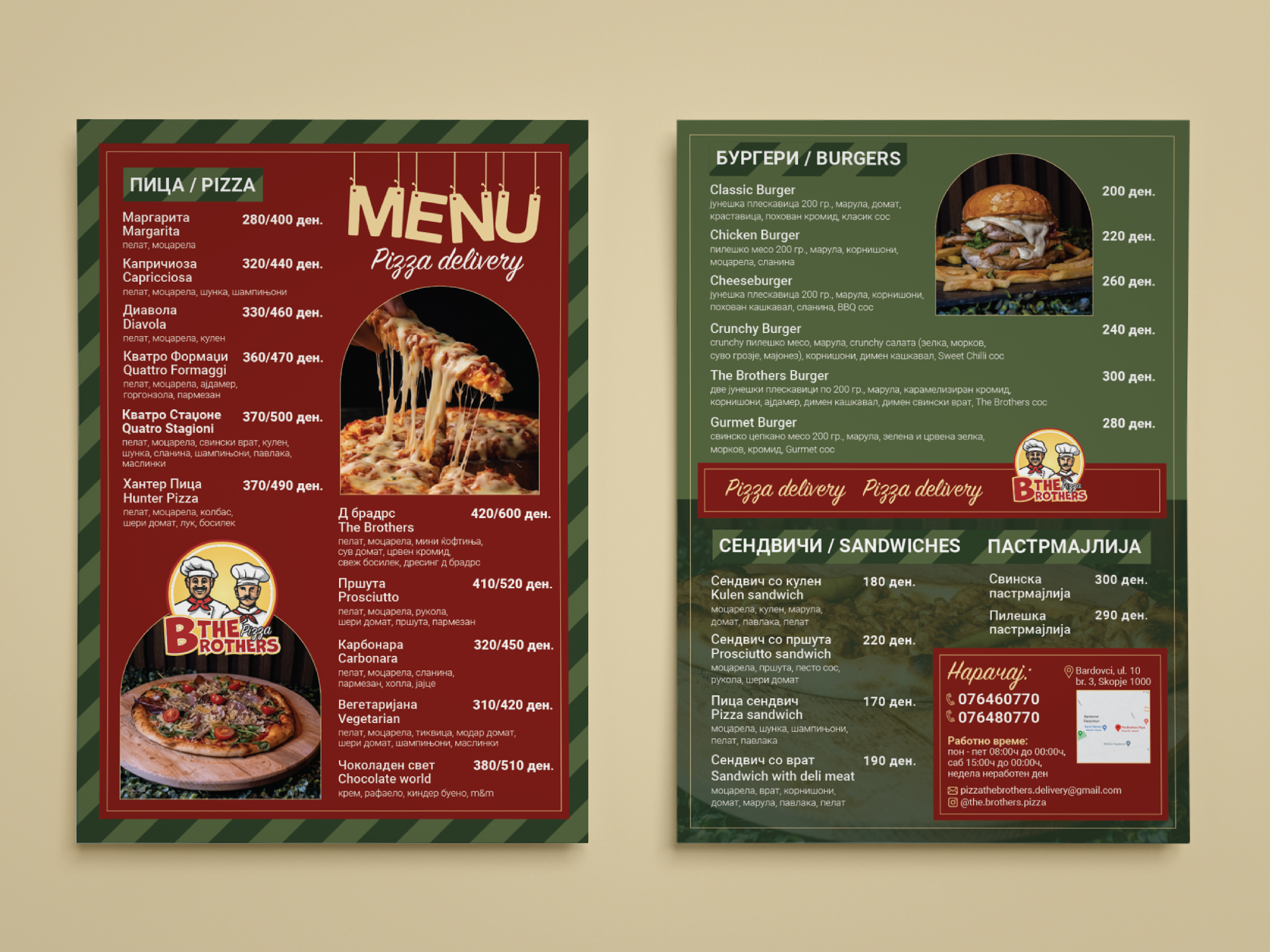 Fast Food Restaurant Menu Design burgers food menu graphic design layout pizza winter