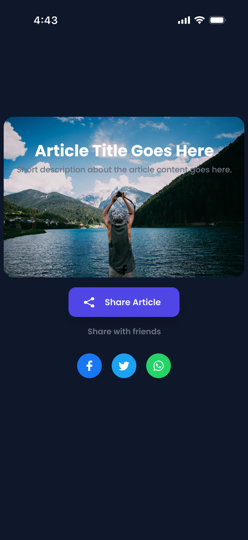 DailyUI #010 – Social Share UI dailyui figma ui uiux