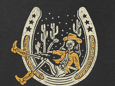 Done work for my Client! artwork cowgirl design graphic design illustration retro design skeleton skull art vintage design western