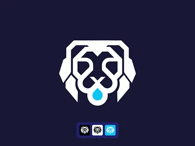 Drop Lion Logo Design | Modern Minimal Branding abstract logo animal logo drop leon modern logo negative space predator premium logo water wild logo