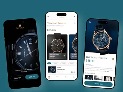 Luxury Watch Store Mobile App UI — Premium E-commerce Experience appdesign dribbblepost ecommerceapp ecommerceui figmadesign luxurybrand luxuryui minimalui mobileappdesign mobileui moderndesign modernui productdesign retailapp shoppingapp uidesign userexperience userinterface uxdesign watchapp