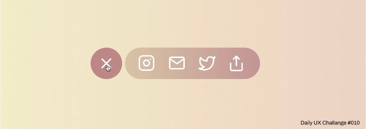 Daily UX Challenge #010 - Share Button animation graphic design ui ux