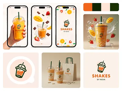 Shakes by Nova Beverage Logo Branding & Brand Identity Design beverage branding brand identity design branding design cafe branding design inspiration dribble design drink logo design food brand identity food packaging design juice brand logo logo design minimal logo design mobile app branding modern logo design packaging design shake brand design startup branding ui ux design