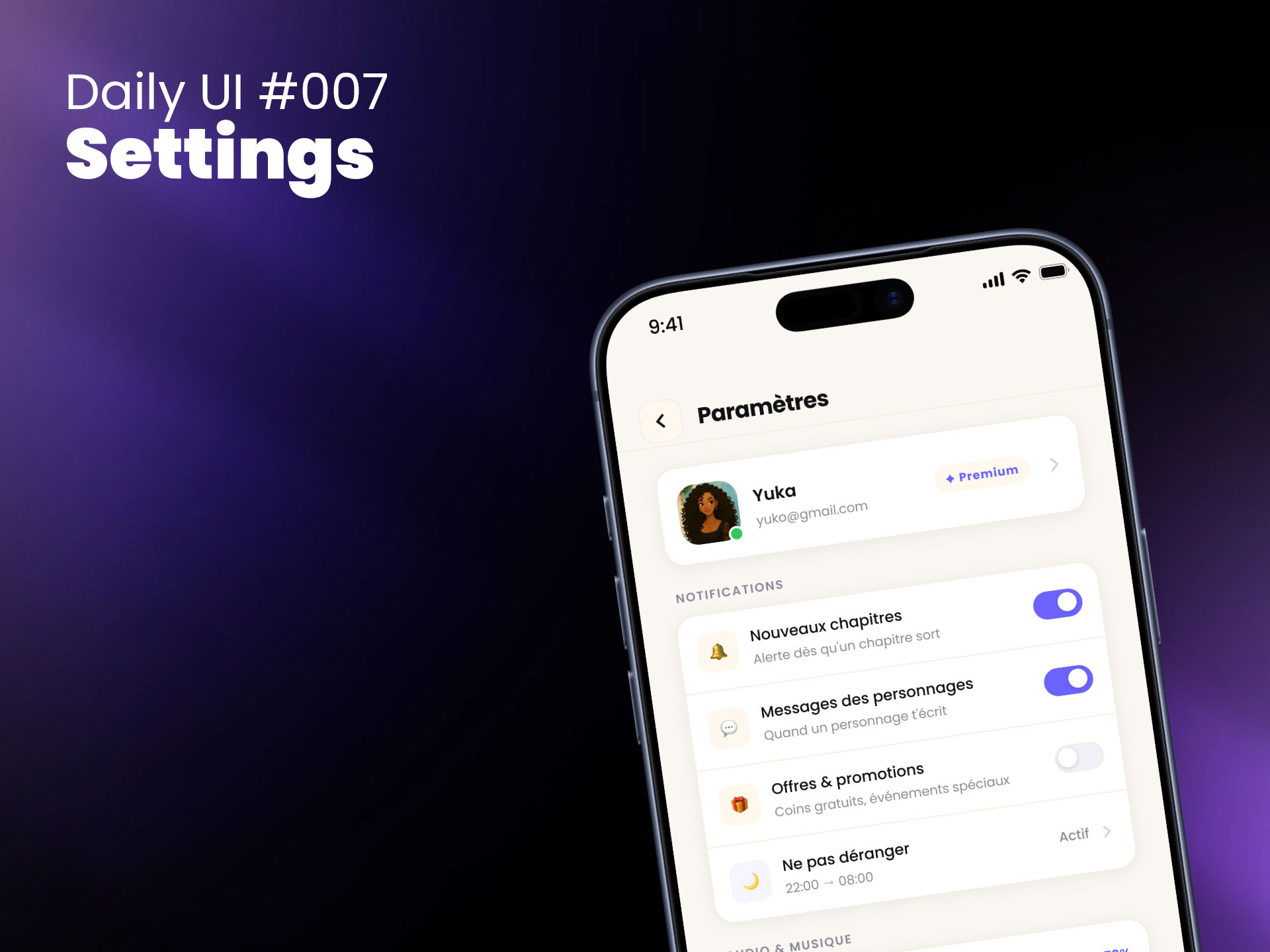 Daily UI #007 — Settings app settings clean ui control panel daily ui daily ui 007 dashboard design system interface design mobile ui privacy settings settings ui ui design user experience user interface ux design