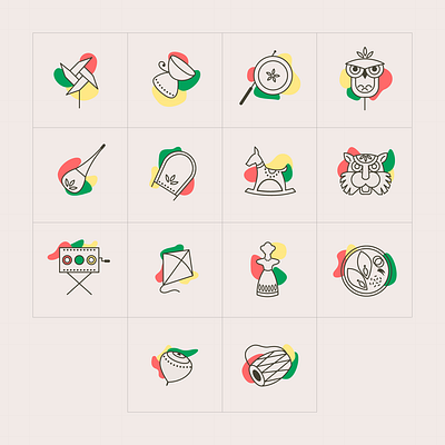 Boishakhi Icon Set digitalart graphic design icons illustration vector