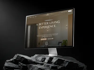 Modern Real Estate Landing Page Design appfolio modern real estate premium real estate property management property website design real estate real estate website rently web design web uiux website design