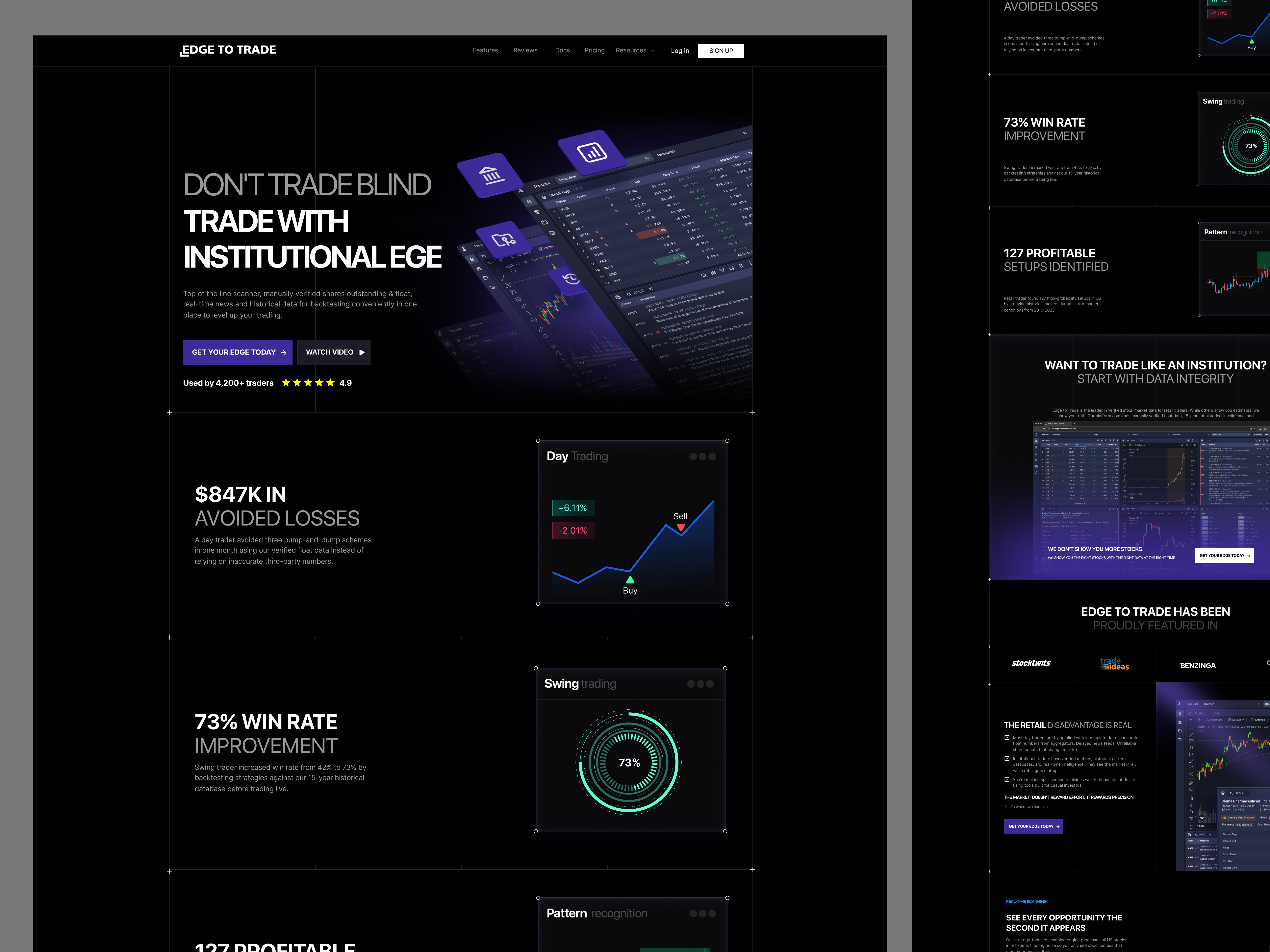 Trading tool landing page analytics ui crypto platform design crypto web design finance ui design fintech design landing page trading platform design trading tool landing page trading ui ui uiux agency web design website