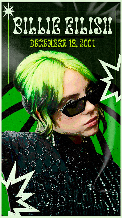 BILLIE EILISH POSTERS DESIGNS I proyecto personal