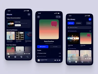 Albums iOS UI Exploration app graphic design ios ui