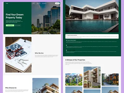 Real Estate Website's Home Page 3d apartment design figma graphic design home landingpage logo motion graphics real estate ui uiux ux webdesign