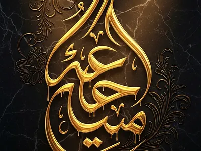 Luxury Gold Calligraphy Eid Poster arabic calligraphy art cinematic dark background detailed eid mubarak floral gold greeting islamic liquid gold luxury marble poster premium religion script texture typography wallpaper