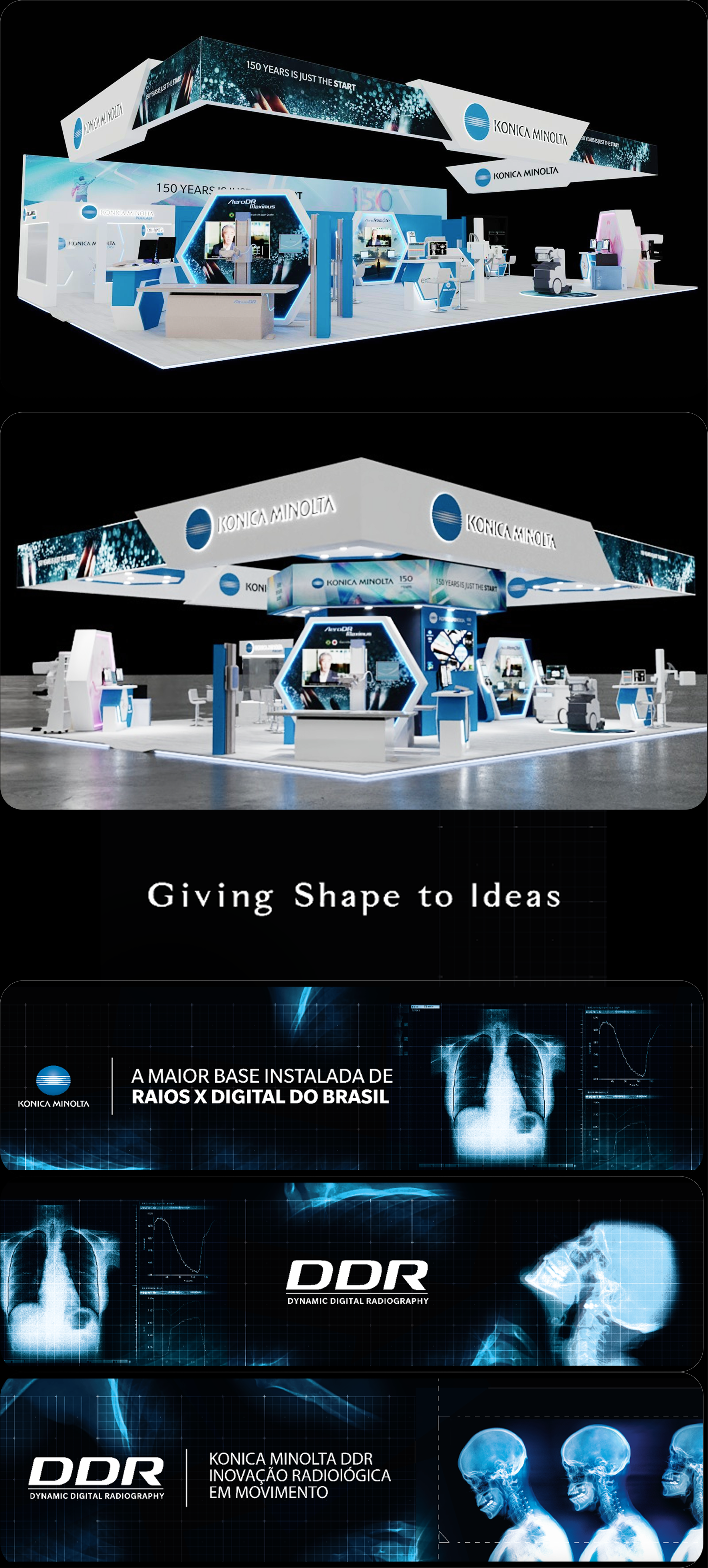 Visual communication - Konica Minolta - JPR 2025 event graphic design medicine radiology stand