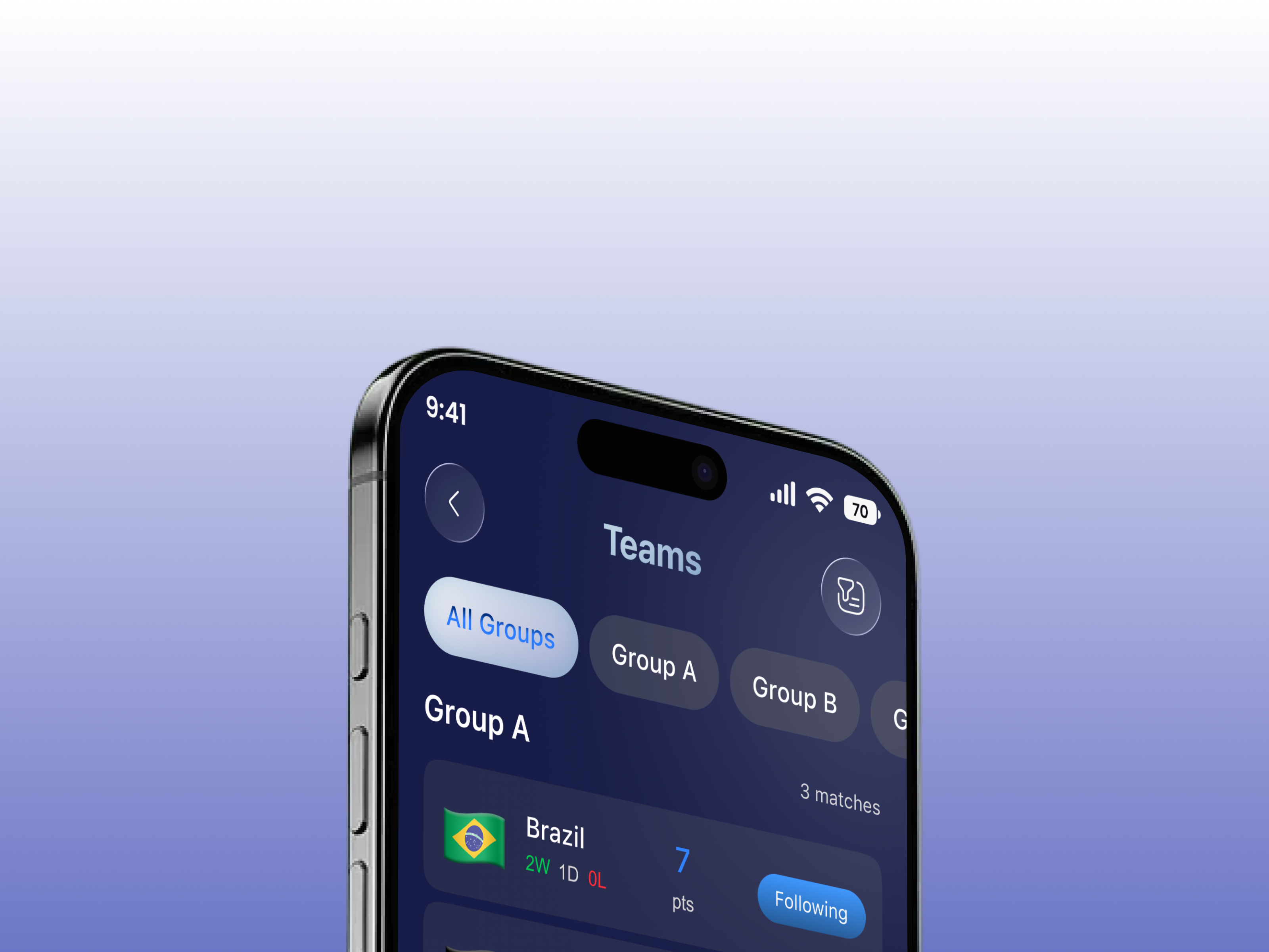 Football App – League Standings & Leaderboard UI app design dark ui dribbble design figma design football football app football ui leaderboard ui mobile app mobile ui product design sports app sports dashboard sports ui standings ui tournament app ui design user experience user interface ux design
