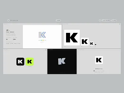 K Logomark Testing brand design brand identity branding brandmark creative creative studio graphic design grid icon k k logo lime logo logo design logo scaling logo testing logomark logotype mark symbol