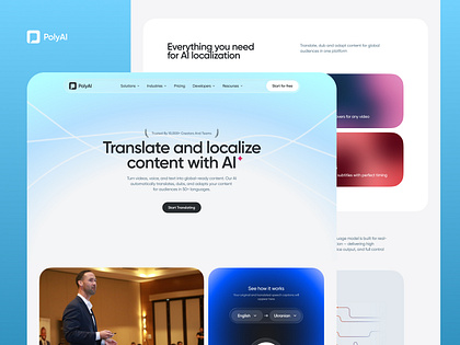 AI Localization Platform — SaaS Landing Page Design