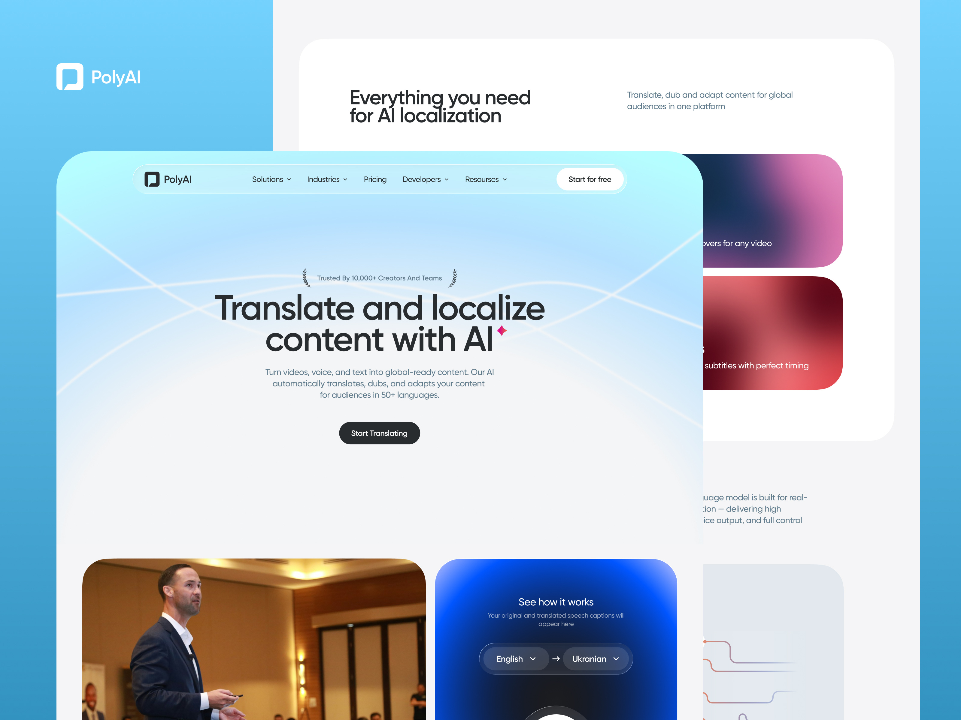 Example of UI/UX Design   Landing Pages & Saa S