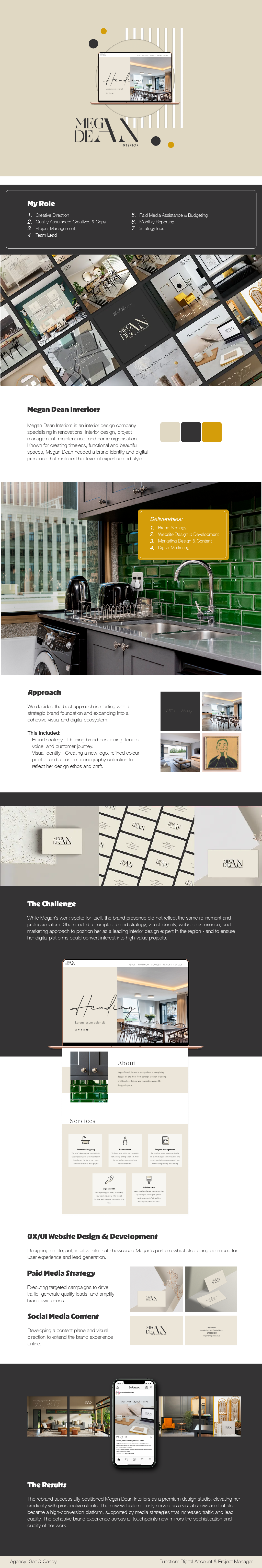 Megan Dean Interiors branding design graphic design logo ui vector