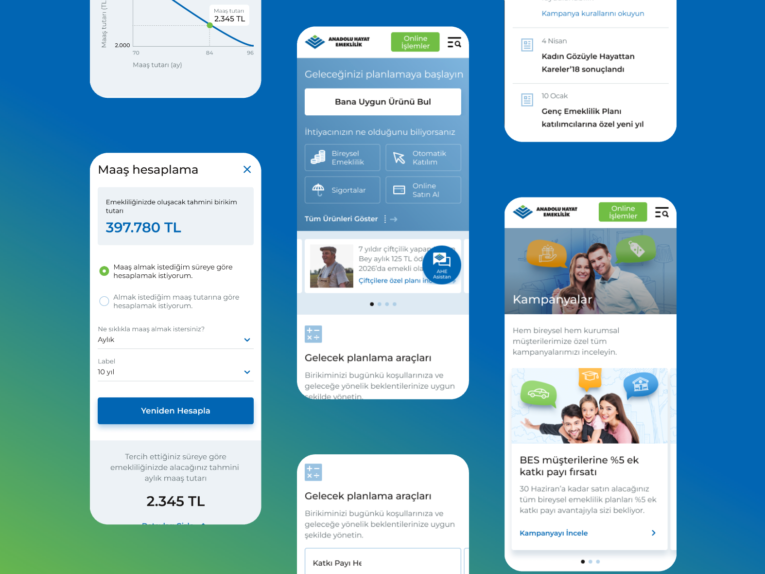 Anadolu Hayat Emeklilik - Mobile App animation app finance foundation jitter json mobile retire ui