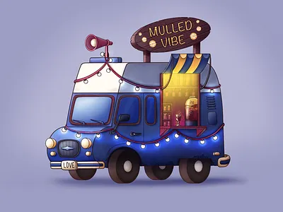 mulled wine van blue digital drinks mulledwine textures truck van wine