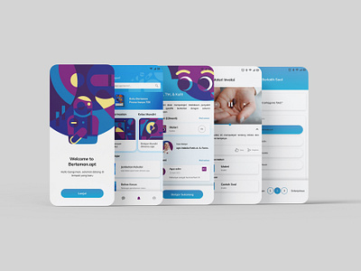 Development Berteman.apt App aplikasi berteman.apt design development app illustration design interface jiaone learning app ui ui designer user experience