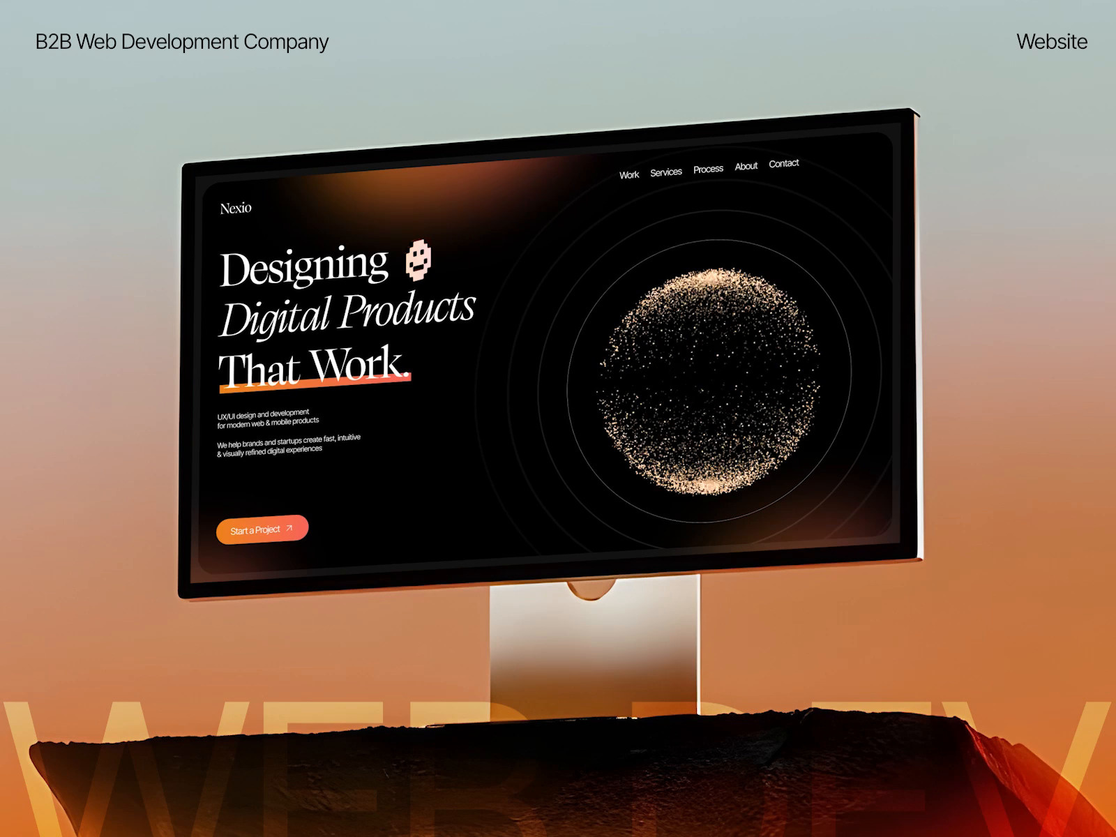 UI/UX Website for B2B Web Development Company b2b website business website corporate website dark ui digital agency front end development interaction design landing page design minimal design modern web design product design responsive design saas design tech website ui ux design ux design web design web development company webflow development website design