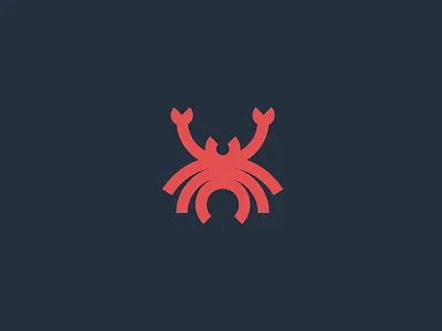 Crab animal branding crab design identity illustration logo minimal ocean sea simple ui vector water