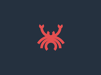 Crab animal branding crab design identity illustration logo minimal ocean sea simple ui vector water