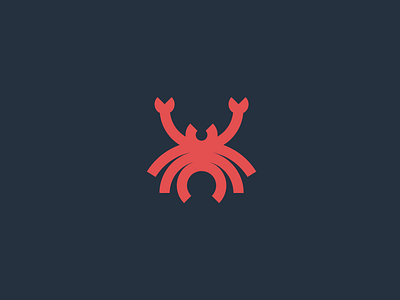 Crab animal branding crab design identity illustration logo minimal ocean sea simple ui vector water