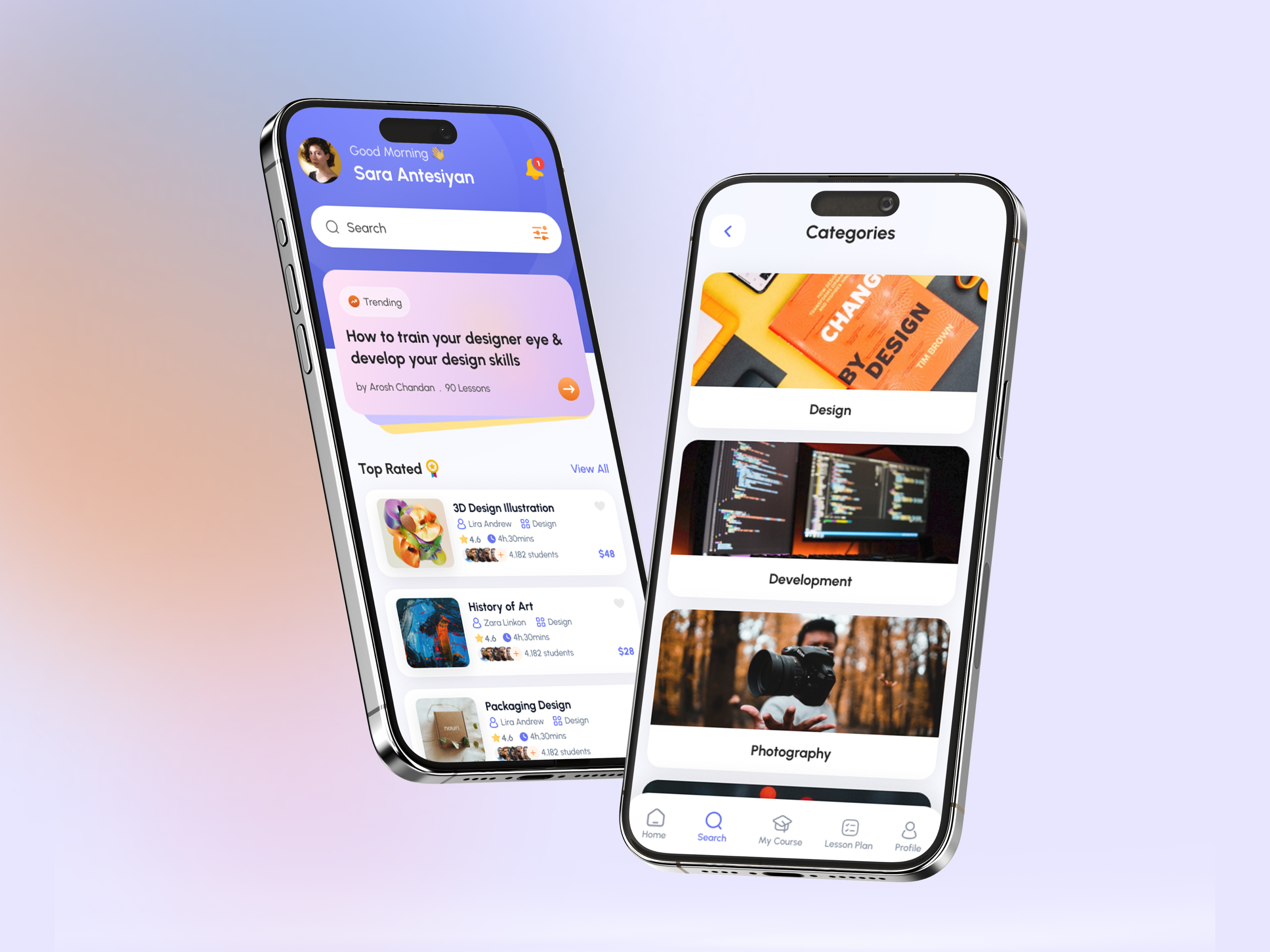Example of Mobile App UX UI Design