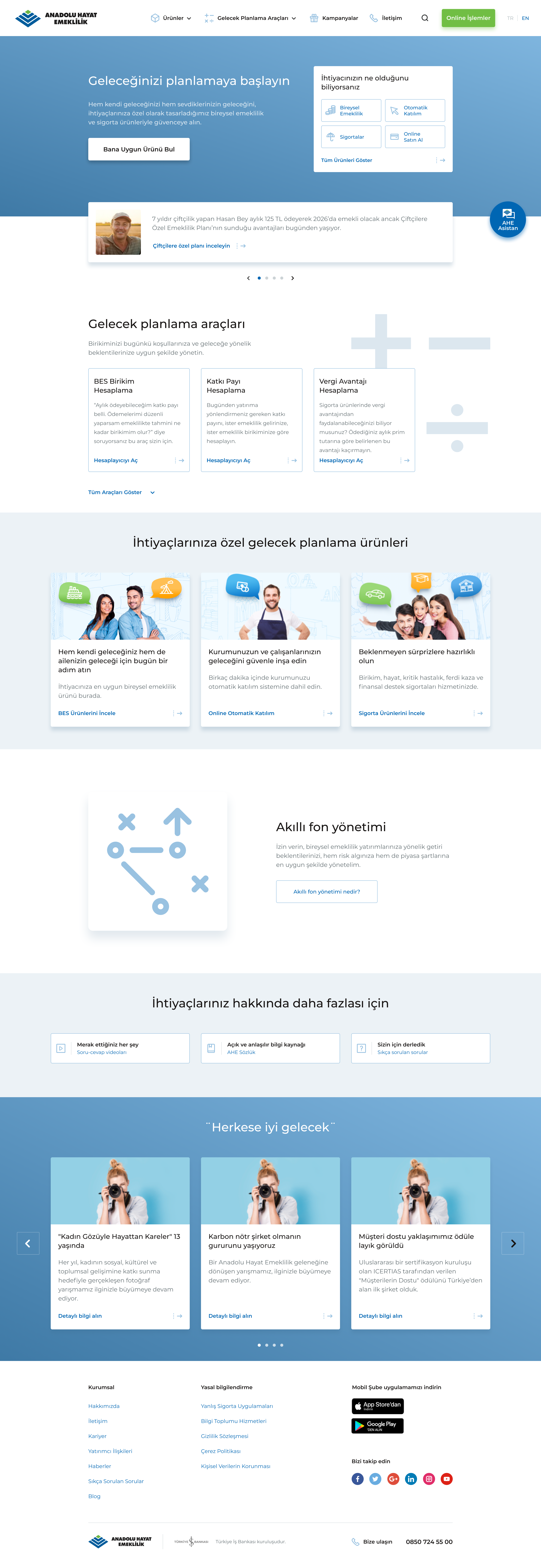 Anadolu Hayat Emeklilik - Corporate Website