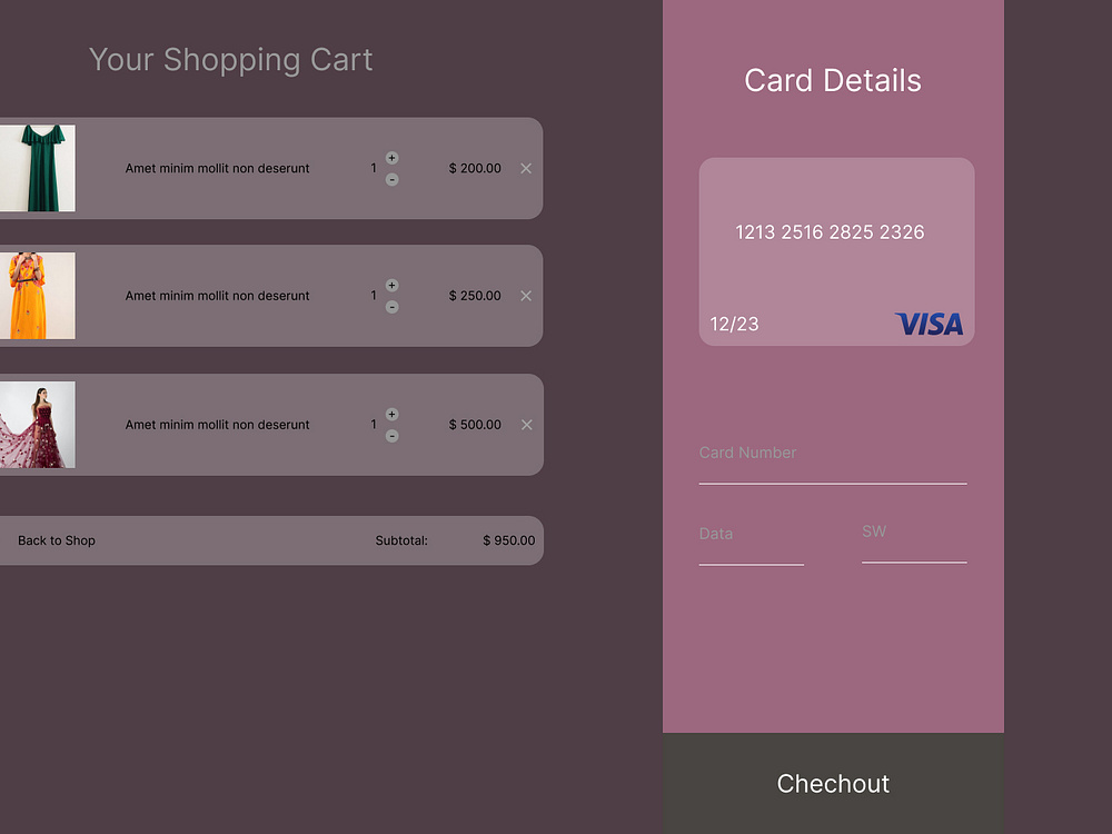 Shopping Cart UI Design designs, themes, templates and downloadable ...
