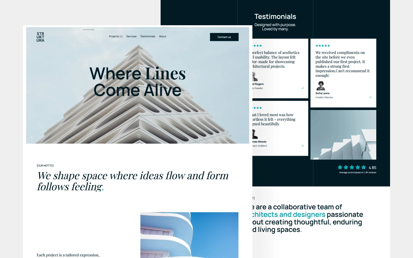 Architecture studio one page site design architecture architecture studio site architecture web design figma web design interior design one page site design studio web design ui design