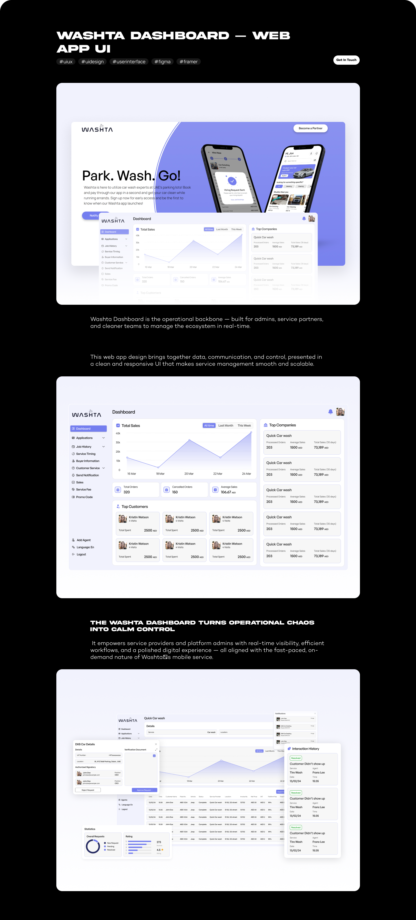 WASHTA - WEBAPP ui ux website